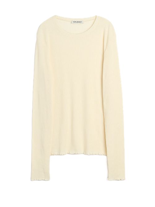 Cloudbone Ripple Rib ELONGATED LONGSLEEVE Our Legacy | M4266ECRCLOUDBONE RIPPLE RIB